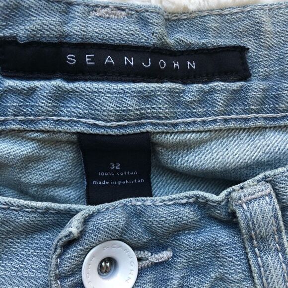 Sean John Light Wash Denim Short - Men’s 32 - Picture 3 of 6